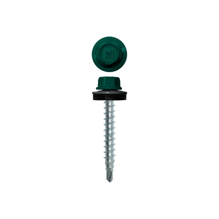 Саморез кровельный Daxmer 4,8х29 RAL 6026 (250) сверло №1