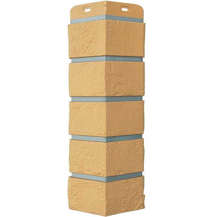 Угол наружный Grand Line Кирпич состаренный Премиум Горчичный